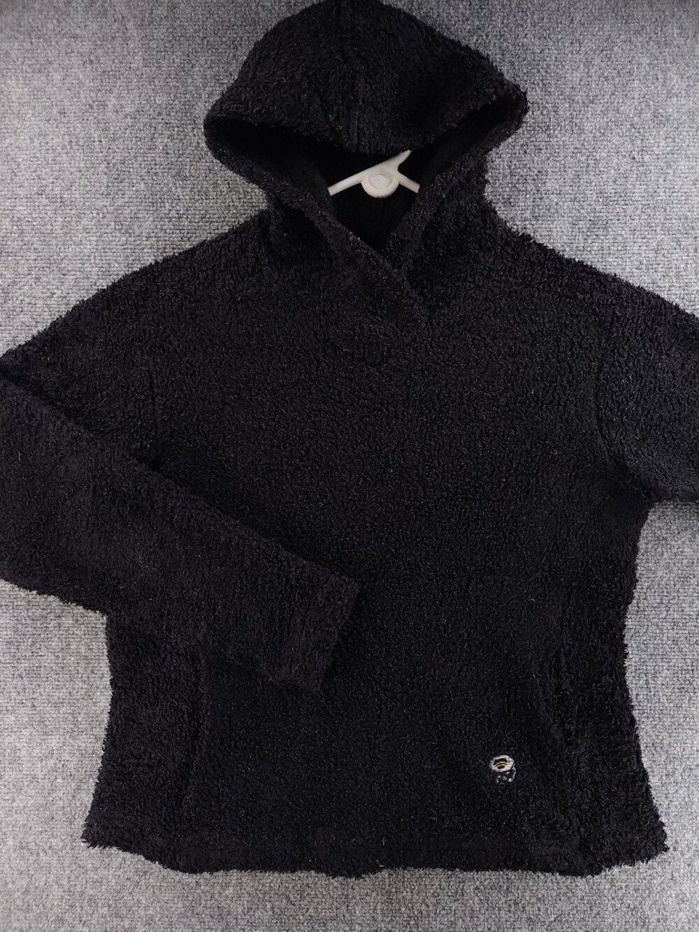 VTG Mountain Hardware Fleece Logo USA Anorak Black Jacket Pullover XS Solid
